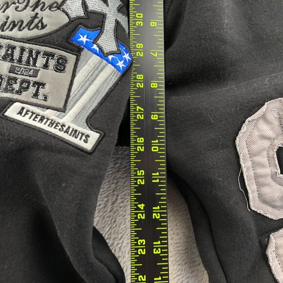 After The Saints Womens Sweatpants Size XS Black Pull On Streetwear Bootcut Y2K - Picture 6 of 11
